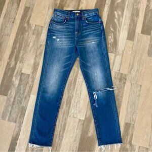 Madewell The Perfect Vintage Distressed Jean Size 25 Straight Leg